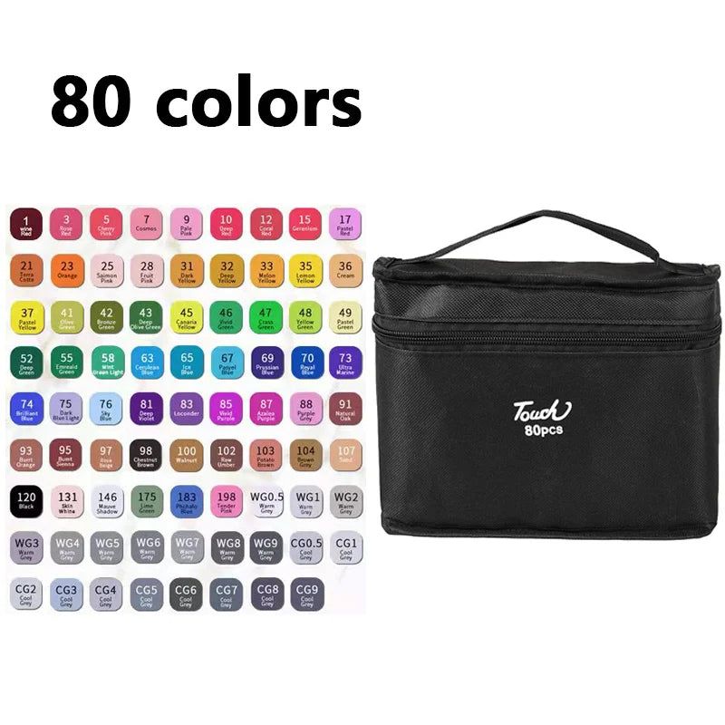 Kit de Canetas Artísticas 168 Cores – Marcadores Brush Pen para Desenho e Lettering